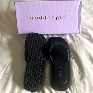 Madden Girl Black Amari Soft Thong Sandal